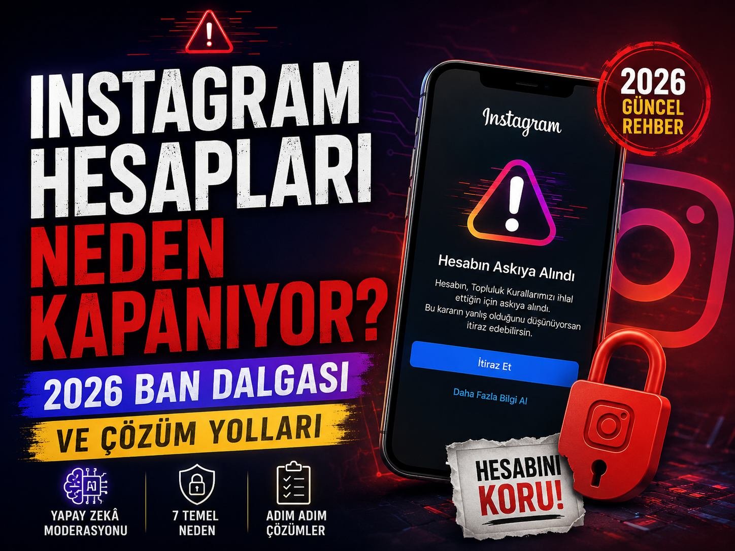 Instagram hesabı askıya alınma uyarısı — 2026 ban dalgası